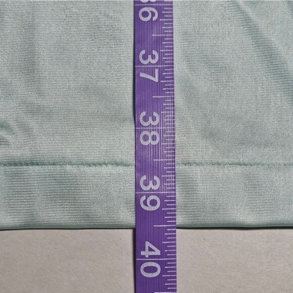 Vanity Fair Vintage Pastel Blue Green Fan Flower Button Front Dressing Gown Robe - Picture 8 of 8